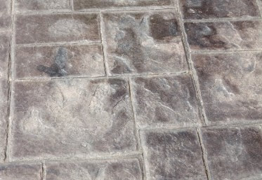 gray stamped concrete floor