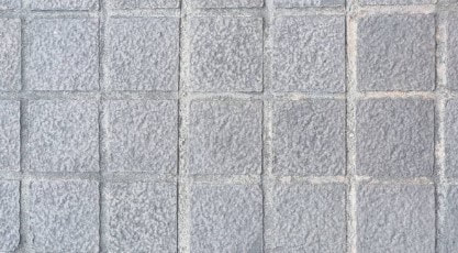 Gray stamped cobblestone pathway